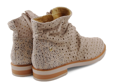 Maciejka 05922 beżowe skórzane botki Maciejka 05922 beżowe skórzane botki