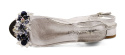 Sabatina 380-9 srebrne sandały transparentne