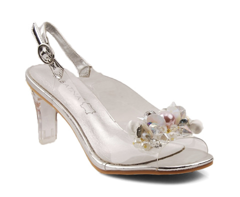 Sabatina T1014-5 srebrne sandały transparentne Sabatina T1014-5 srebrne sandały transparentne