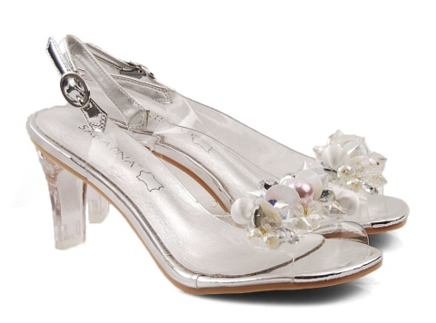 Sabatina T1014-5 srebrne sandały transparentne Sabatina T1014-5 srebrne sandały transparentne