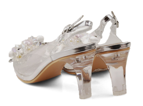 Sabatina T1014-5 srebrne sandały transparentne Sabatina T1014-5 srebrne sandały transparentne