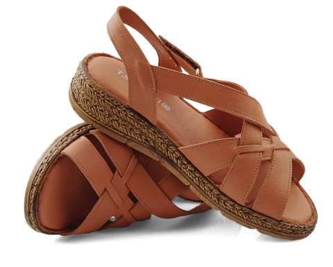 T.Sokolski L22-378 rude skórzane sandały T.Sokolski L22-378 rude skórzane sandały