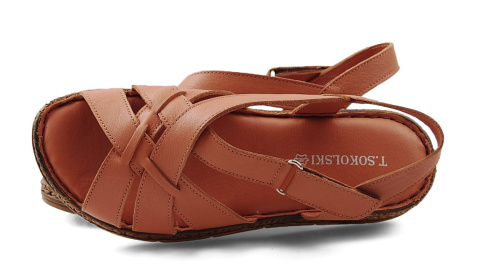 T.Sokolski L22-378 rude skórzane sandały T.Sokolski L22-378 rude skórzane sandały