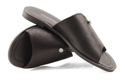 T.Sokolski L22-458 czarne skórzane klapki T.Sokolski L22-458 czarne skórzane klapki