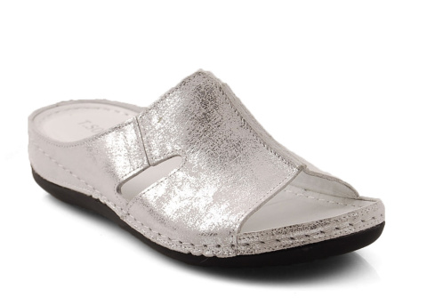T.Sokolski L22-530 srebrne skórzane klapki T.Sokolski L22-530 srebrne skórzane klapki