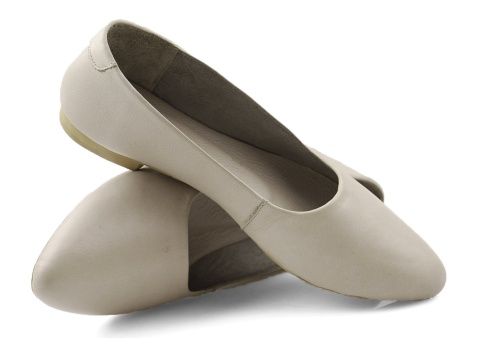 T.Sokolski W22-431 beżowe skórzane baleriny