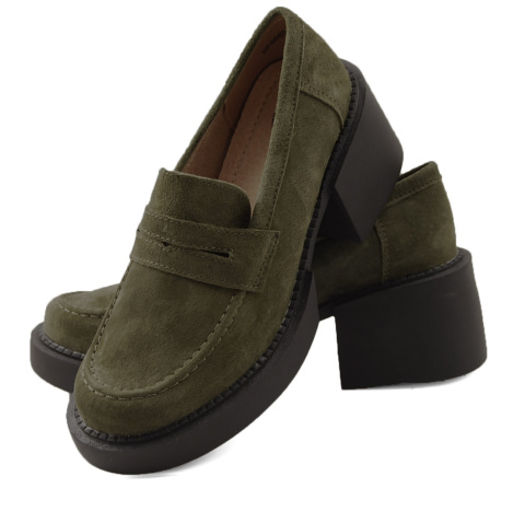 Filippo DP4685 zielone skórzane półbuty Filippo DP4685 zielone skórzane półbuty