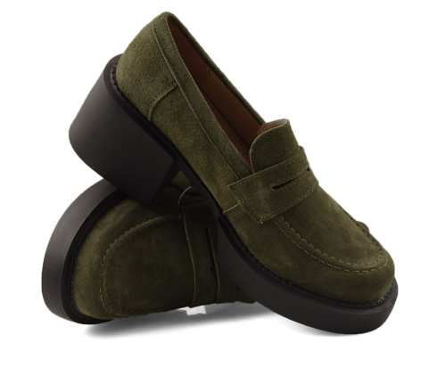 Filippo DP4685 zielone skórzane półbuty Filippo DP4685 zielone skórzane półbuty