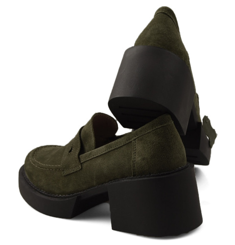 Filippo DP4685 zielone skórzane półbuty Filippo DP4685 zielone skórzane półbuty