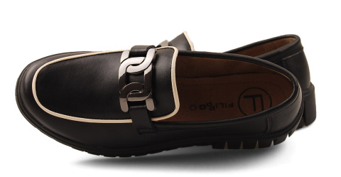 Filippo DP4728 czarne skórzane półbuty Filippo DP4728 czarne skórzane półbuty