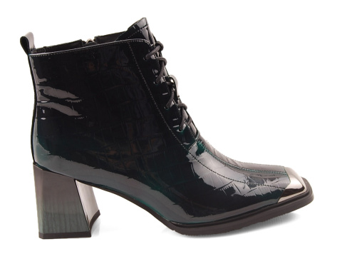 Loretta Vitale Y99-N121L zielone skórzane botki Loretta Vitale Y99-N121L zielone skórzane botki