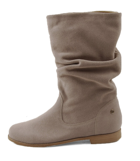 Maciejka 05057 beżowe skórzane kozaki Maciejka 05057 beżowe skórzane kozaki