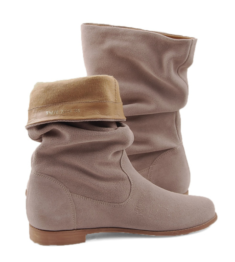 Maciejka 05057 beżowe skórzane kozaki Maciejka 05057 beżowe skórzane kozaki