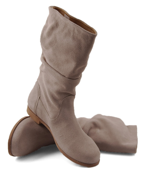 Maciejka 05057 beżowe skórzane kozaki Maciejka 05057 beżowe skórzane kozaki