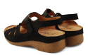 Pollonus 5-1304 czarne skórzane sandały