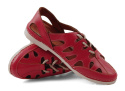 T.Sokolski L21-556 czerwone skórzane sandały