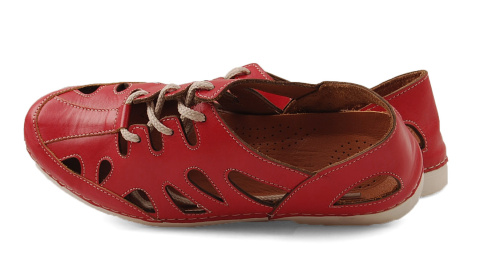 T.Sokolski L21-556 czerwone skórzane sandały T.Sokolski L21-556 czerwone skórzane sandały