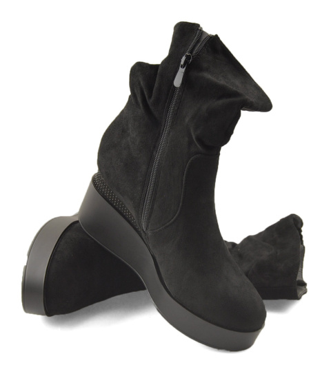 T.Sokolski Z23-370 czarne botki na platformie T.Sokolski Z23-370 czarne botki na platformie