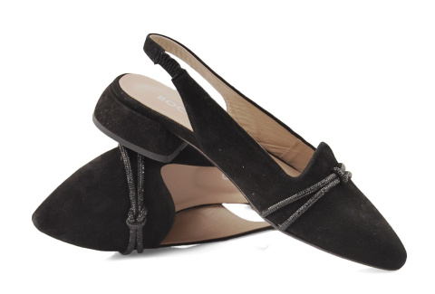 Boccato 013.1183 czarne skórzane sandały