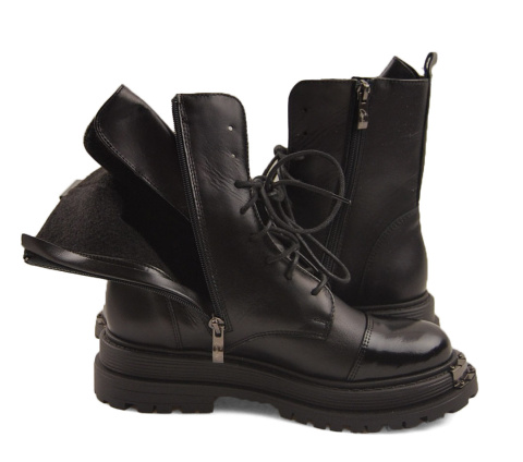 Contes 603 czarne skórzane trapery Contes 603 czarne skórzane trapery