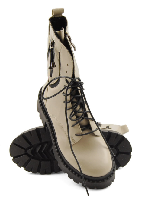 Contes 627 beżowe skórzane trapery Contes 627 beżowe skórzane trapery