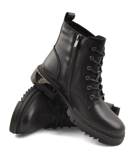 Filippo DBT4147 czarne skórzane botki Filippo DBT4147 czarne skórzane botki