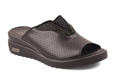Filippo DK6146 czarne skórzane klapki Filippo DK6146 czarne skórzane klapki