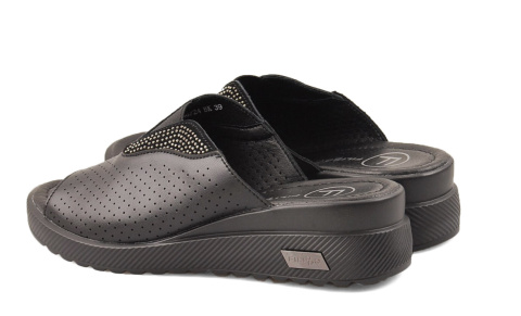 Filippo DK6146 czarne skórzane klapki Filippo DK6146 czarne skórzane klapki