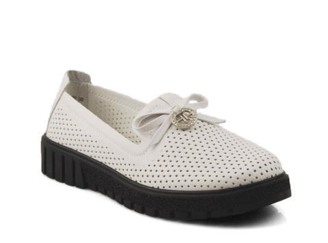 Filippo DP6057 białe skórzane półbuty Filippo DP6057 białe skórzane półbuty