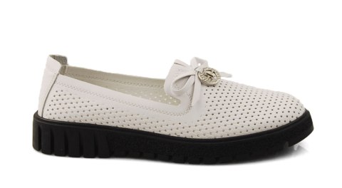 Filippo DP6057 białe skórzane półbuty Filippo DP6057 białe skórzane półbuty