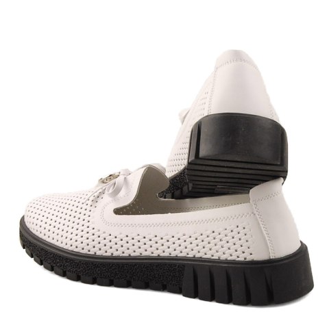 Filippo DP6057 białe skórzane półbuty Filippo DP6057 białe skórzane półbuty