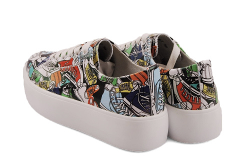 Filippo DP6115 kolorowe skórzane półbuty