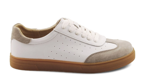 Filippo DP6128 biało-beżowe skórzane półbuty Filippo DP6128 biało-beżowe skórzane półbuty