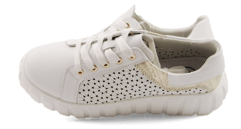 Filippo DP6164 białe skórzane półbuty