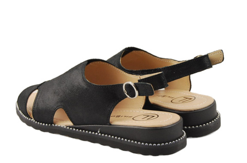 Filippo DS4470 czarne skórzane sandały