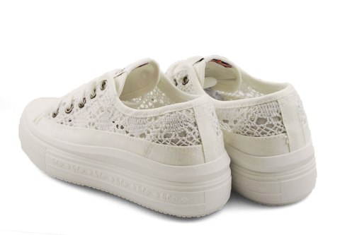 Lee Cooper LCW-23-44-1617L białe trampki ażurowe Lee Cooper LCW-23-44-1617L białe trampki ażurowe