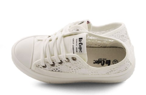 Lee Cooper LCW-23-44-1617L białe trampki ażurowe Lee Cooper LCW-23-44-1617L białe trampki ażurowe