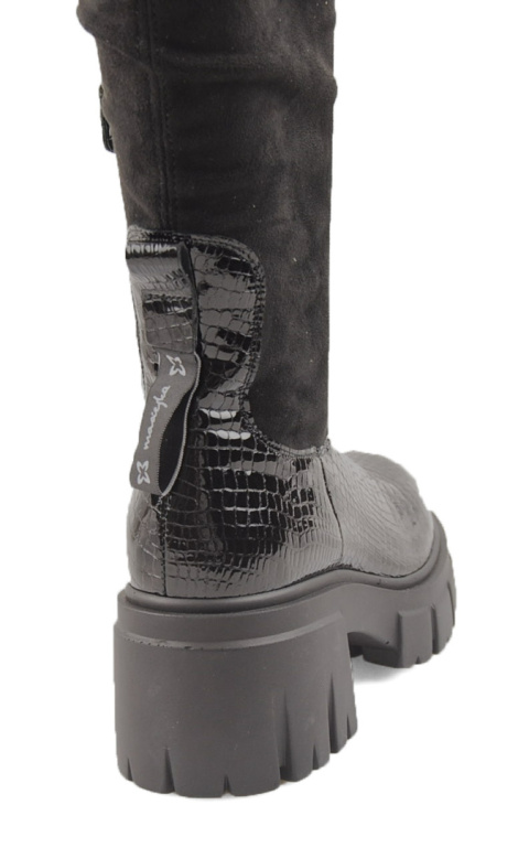 Maciejka 05260 czarne skórzane muszkieterki Maciejka 05260 czarne skórzane muszkieterki