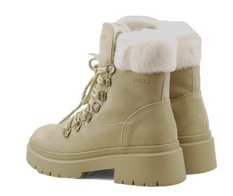 Big Star OO274229 beżowe skórzane trapery Big Star OO274229 beżowe skórzane trapery