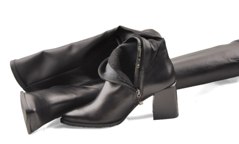 Bravo Moda 2360 czarne skórzane kozaki Bravo Moda 2360 czarne skórzane kozaki