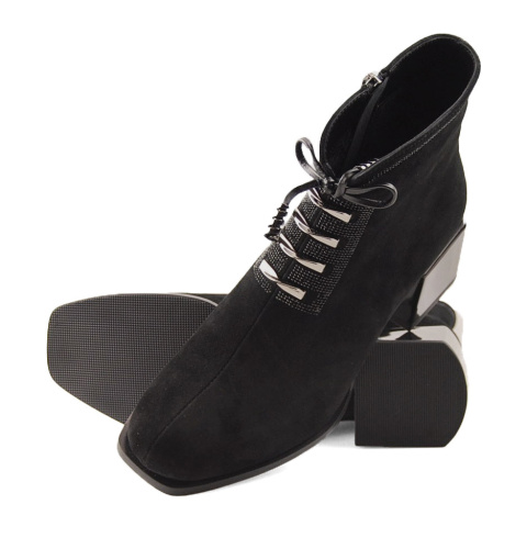 Epica JIJI30040 czarne skórzane botki Epica JIJI30040 czarne skórzane botki