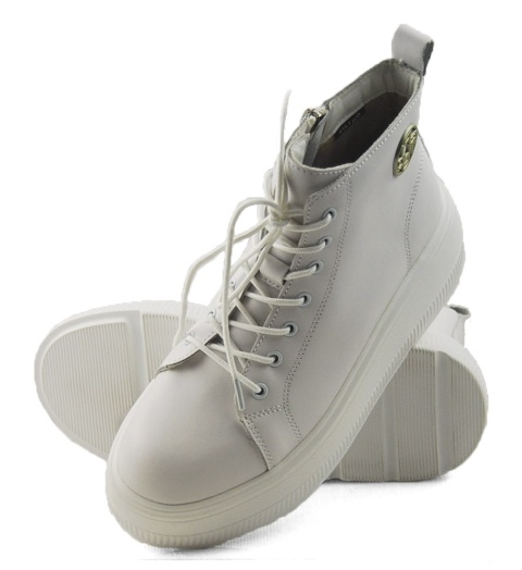 Filippo DBT6374 białe skórzane botki Filippo DBT6374 białe skórzane botki