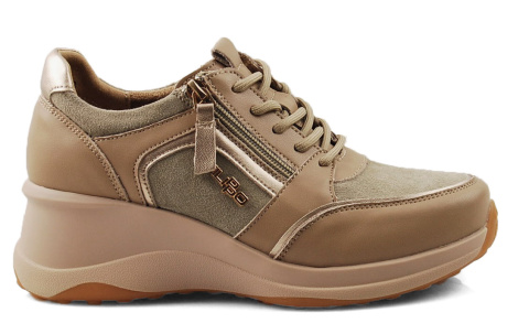 Filippo DP6434/24 beżowe skórzane sneakersy Filippo DP6434/24 beżowe skórzane sneakersy