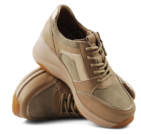 Filippo DP6434/24 beżowe skórzane sneakersy Filippo DP6434/24 beżowe skórzane sneakersy