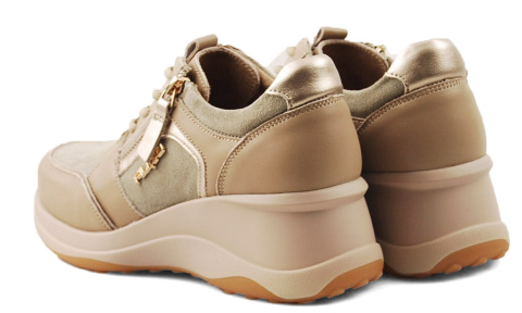 Filippo DP6434/24 beżowe skórzane sneakersy Filippo DP6434/24 beżowe skórzane sneakersy