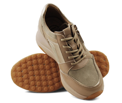 Filippo DP6434/24 beżowe skórzane sneakersy Filippo DP6434/24 beżowe skórzane sneakersy