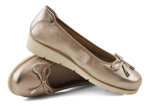 Maciejka P6504 złote skórzane baleriny Maciejka P6504 złote skórzane baleriny