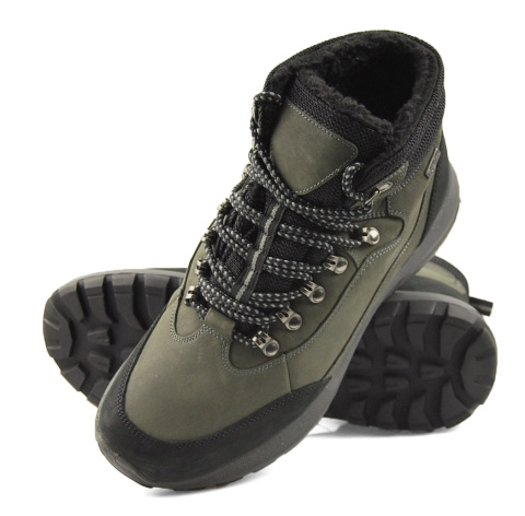 Manity 670061 szare skórzane półbuty