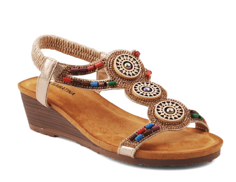 Sabatina TMF2023W-0256-K złote sandały
