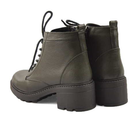 T.Sokolski Z1056 zielone skórzane botki